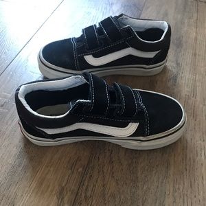 Vans old skool v black and white toddler boy